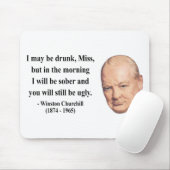 Winston Churchill Citaat 2b Muismat (Met muis)