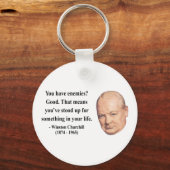 Winston Churchill Citaat 3b Sleutelhanger (Voorkant)