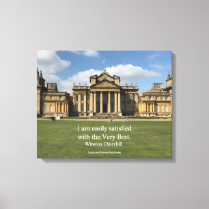 Winston Churchill citaat; Het allerbeste, Blenheim Canvas Afdruk