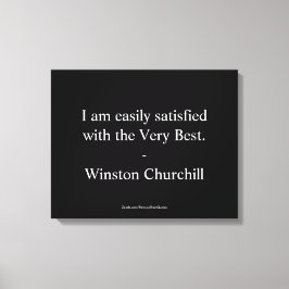 Winston Churchill citaat; Het Allerbeste Canvas Afdruk