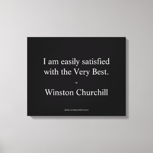 Winston Churchill citaat; Het Allerbeste Canvas Afdruk (Voorkant)