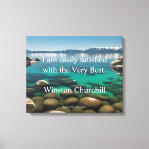 Winston Churchill citaat; Het Allerbeste Canvas Afdruk