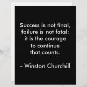 Winston Churchill Citaat; Succes (Voorkant / Achterkant)