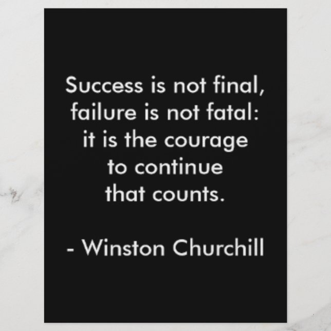 Winston Churchill Citaat; Succes (Voorkant)