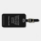 Winston Churchill Citaat; Succes Bagagelabel (Voorkant horizontaal)