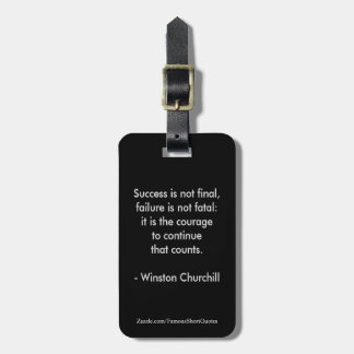 Winston Churchill Citaat; Succes Bagagelabel