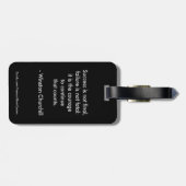 Winston Churchill Citaat; Succes Bagagelabel (Achterkant horizontaal)