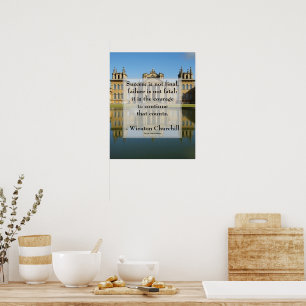 Winston Churchill citaat; Succes Blenheim Palace Poster