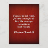 Winston Churchill Citaat; Succes Briefkaart (Voorkant)