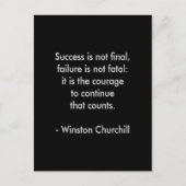 Winston Churchill Citaat; Succes Briefkaart (Voorkant)