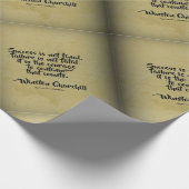 Winston Churchill Citaat; Succes Cadeaupapier (Hoek)