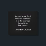 Winston Churchill Citaat; Succes Canvas Afdruk<br><div class="desc">Winston Churchill Quote Canvas Art Print. Succes is niet definitief, falen is niet fataal; het is de moed om door te gaan dat telt. Sir Winston Churchill leidt een fascinerend leven. Hij werd het meest bekend door zijn prestaties als premier van het Verenigd Koninkrijk van 1940 tot 1945 en opnieuw...</div>
