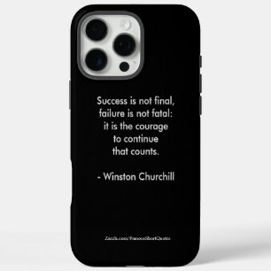 Winston Churchill citaat; Succes iPhone 16 Pro Max Hoesje