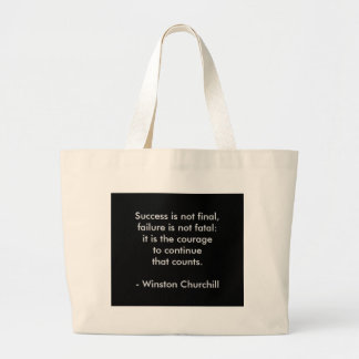 Winston Churchill Citaat; Succes Grote Tote Bag