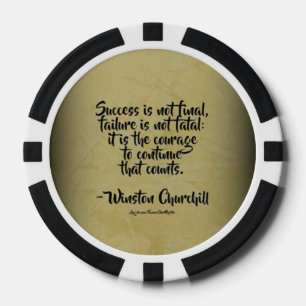 Winston Churchill Citaat; Succes Poker Chips