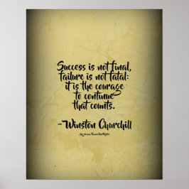 Winston Churchill Citaat; Succes Poster
