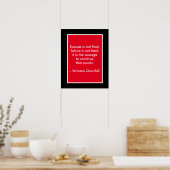 Winston Churchill citaat; Succes Poster (Keuken)