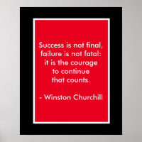 Winston Churchill citaat; Succes Poster