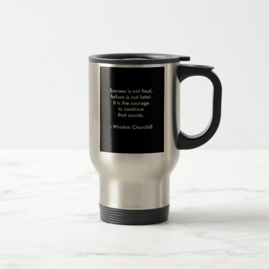 Winston Churchill Citaat; Succes Reisbeker (Rechts)