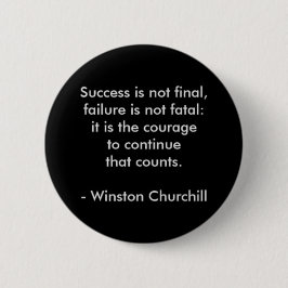 Winston Churchill Citaat; Succes Ronde Button 5,7 Cm