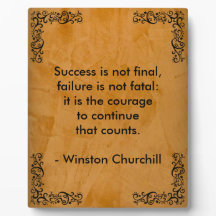 Winston Churchill Citaat; Succes Scroll & Stucco