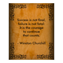 Winston Churchill citaat; Succes Scroll & Stucco