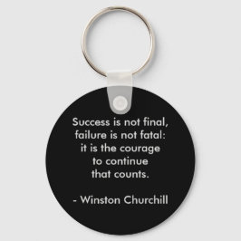 Winston Churchill Citaat; Succes Sleutelhanger