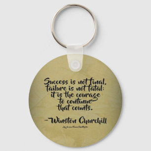 Winston Churchill Citaat; Succes Sleutelhanger