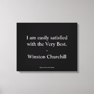 Winston Churchill Citaat; Zeer beste Canvas Afdruk