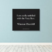 Winston Churchill Citaat; Zeer beste Canvas Afdruk (Insitu (Houten vloer))
