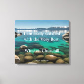 Winston Churchill Citaat; Zeer beste Canvas Afdruk (Voorkant)