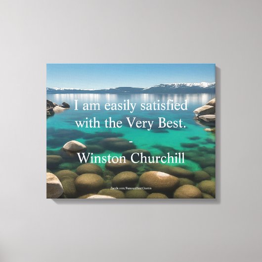 Winston Churchill Citaat; Zeer beste Canvas Afdruk (Voorkant)