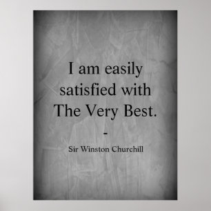 Winston Churchill Citaat; Zeer beste Poster