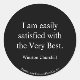 Winston Churchill Citaat; Zeer beste Ronde Sticker