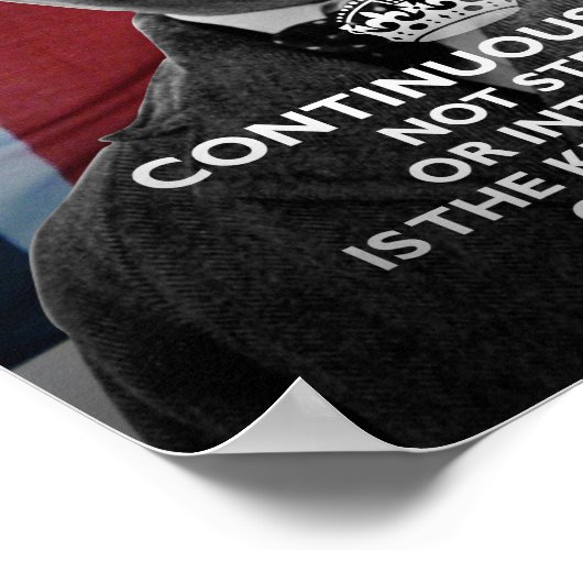 Winston Churchill - "Continue inspanning" Poster (Hoek)