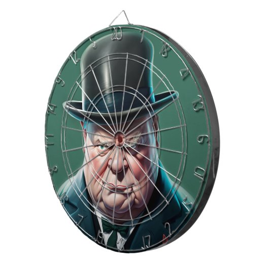 Winston Churchill Dartboard Dartbord (Voorkant Rechts)