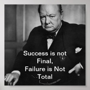 Winston Churchill - Desk Poster - Succes
