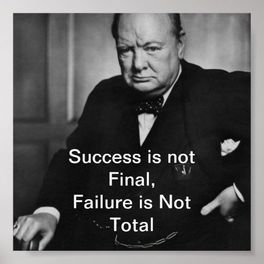 Winston Churchill - Desk Poster - Succes (Voorkant)