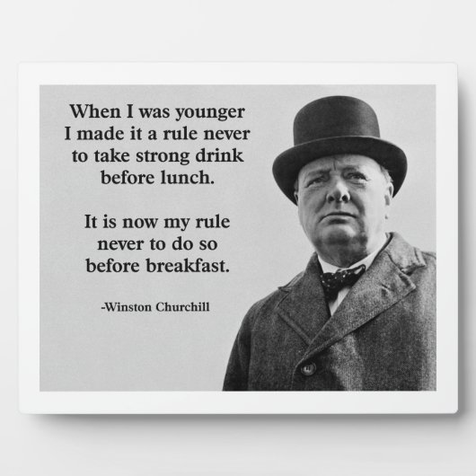 Winston Churchill Drink Fotoplaat (Voorkant)