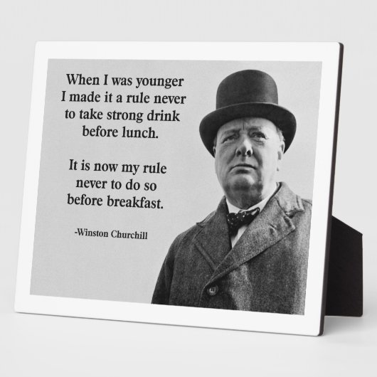 Winston Churchill Drink Fotoplaat (Zijkant)