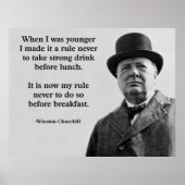 Winston Churchill Drink Poster (Voorkant)