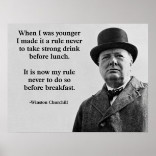 Winston Churchill Drink Poster