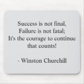 Winston Churchill: Een minimalistisch succes Muismat (Voorkant)