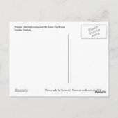 Winston Churchill en Big Ben Briefkaart, Londen Briefkaart (Achterkant)