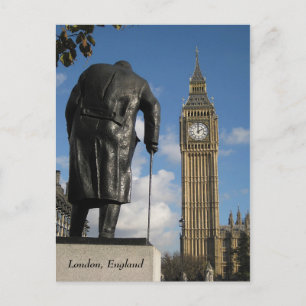 Winston Churchill en Big Ben Briefkaart, Londen Briefkaart