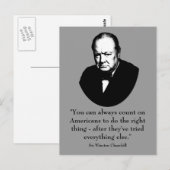Winston Churchill en Funny Quote Briefkaart (Voorkant / Achterkant)