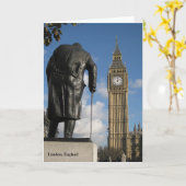 Winston Churchill en het Wenskaart van Big Ben Kaart (Gele Bloem)