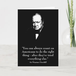 Winston Churchill en zijn grappige quote Kaart