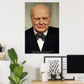 Winston Churchill Faillissement Wisdom Quote Poste Poster (Thuiskantoor)