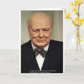 Winston Churchill Falen van het Citaat van het Wis Kaart (Gele Bloem)